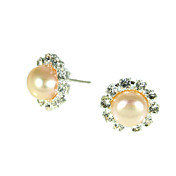 10.5-11mm AA Pink Freshwater Pearl Earring
