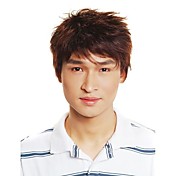 capless courte perruque synthétique hommes bruns cheveux raides (jf1099)