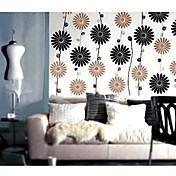 etiqueta de la pared de flores (0752-sd002)