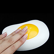 bel disegno giallo uovo fritto notte lampada luce (3xAA)