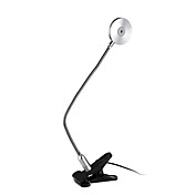 Bendable 3W LED Power Lamp With Clamp - Silver White