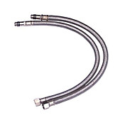 2 Stainless Steel Flexible Faucet Water Supply Hoses (0913-5D76)