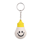 lamp stijl sleutelhanger met zachte kunststof-wit
