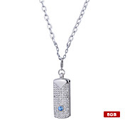 Edelstahl Kristall USB 2.0 Flash Drive Halskette (8GB)