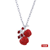 cerezo de cristal en forma de collar de unidad flash USB 2.0 (16gb)