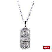 cristal de acero inoxidable USB 2.0 flash collar de disco (16 GB)