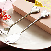 cuore cucchiaio di punta e la messa favore fork di nozze