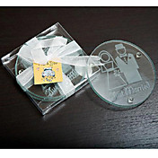 bruid en bruidegom glas onderzetter set (set van 2)