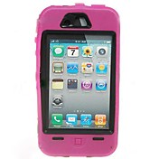 Extra Tough Protective Impact Housing Case + LCD Screen Protector for iPhone 4 (Pink)