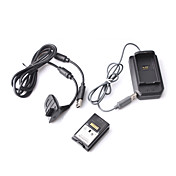 4-em-um de carregamento kit com bateria recarregável (4800mAh) para o controlador Xbox 360 (preto)