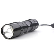 3W LED politie aa zaklamp met sleutelhanger riem zwart