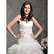 boda de raso elástico / novia con flores faja de cinta