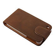 Carcasa Marrón de Cuero PU para el iPhone 4