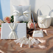 collection de mariage classique mis en satin ivoire (5 pièces)