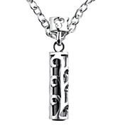 Fashion Man's CZ Cubic Zirconia And Titanium Steel Necklace