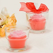Rose Scented Glass Candle Jar