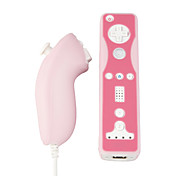 protector de silicona caso / piel para Nintendo Wii / Wii U Remote y Nunchuk / rosa (bcm033)