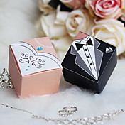 sposa piazza favore box e lo sposo con strass (set di 12)