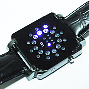 stilvollen 31 LED blaues Licht stellige Armbanduhr (quadratisch)