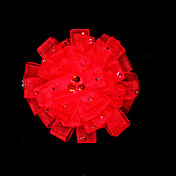 Red Satin With Rhinestones Wedding Bridal Headpiece