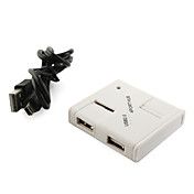 4 port USB 2,0 mini hub (hvid)