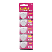 CR2025 3V al litio ad alta capacità batterie a bottone (5-pack)