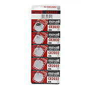 CR2032 3V al litio ad alta capacità batterie a bottone (5-pack)