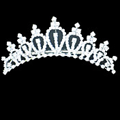 smukke legering med rhinestones bryllup blomst pige medaljon / tiara