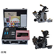 hoge prestaties tattoo kit met twee tatoeage geweren en een superieure lcd voeding