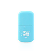 mini oi-velocidade leitor de cartão USB 2.0 (azul)