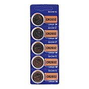 sony CR2032 3V al litio ad alta capacità batterie a bottone (5-pack)