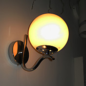 Metal Glass Wall Sconce in ball Shape