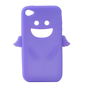angelo di protezione in gel di silice per caso iphone4 - viola