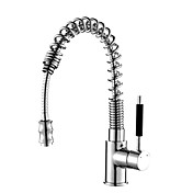 Chrome Finish Spring Pull Down Kitchen Faucet