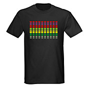 Sound und Musik aktiviert Spektrum VU-Meter el Visualizer führte T-Shirt (4 * aaa)