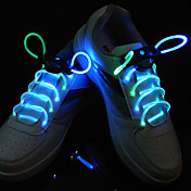 Flash crescere bastone ciano chiaro impermeabile led lacci delle scarpe (1 coppia)