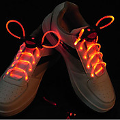 Flash crescono bastone luce rossa impermeabile led lacci delle scarpe (1 coppia)
