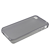 funda protectora transparente suave para iphone4 (negro)
