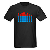 Tshirt LED Activada por Sons (4*AAA)
