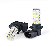 2 pcs lâmpadas do carro 68 levou SMD 9006/hb4 luz de neblina / dia (branco)