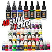 47 bouteilles d'encre de tatouage / 40 * 7 * 8ml et 15ml