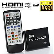 1080p Full HD mini multi-media player TV, tukee usb, sd-kortti ja hdd, HDMI-lähtö