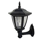 Solar Powered LED Wall Light - Black Shade