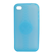 patrón traslúcido ver TPU para el iPhone 4 (azul)