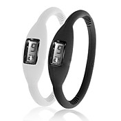 Paar ION Jelly LED-Armbanduhren mit  Silikon-Band  (Schwarz und Weiß)
