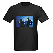 Sound und Musik aktiviert Spektrum VU-Meter el Visualizer T-Shirt (4 * aaa)