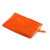 teléfono celular de moda verticales de terciopelo bolsa naranja (4,3 pulgadas de ancho)