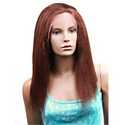 Lace Front With Adjustable Strap At Back Kinky Straight 16" Indian Remy Lace Wig 26 Colors To Choos
