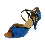 Fabric Upper With Leatherette Belt Dance Shoes Ballroom Latin Shoes for Women