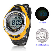 Waterproof Cold-Light Automatic Watch with Chronograph Calendar and Alarm - Black